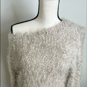 Knitted Creme Gold Sweater